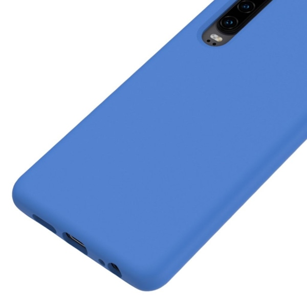 Huawei P30 enkelt silikonskal - Mörkblå Blå