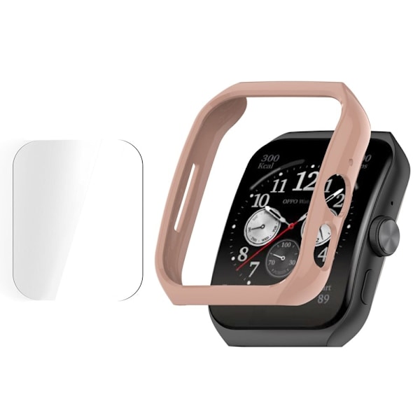 Oppo Watch 3 Pro suojus näytönsuojalla - Pinkki Pink