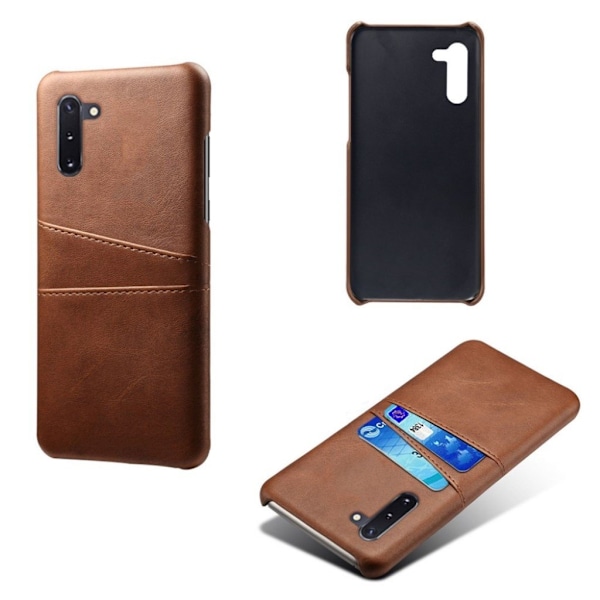 Dual Card Samsung Galaxy Note 10 cover - Brun Brown
