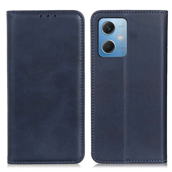 Äkta läder Xiaomi Redmi Note 12 fodral - Blå Blå