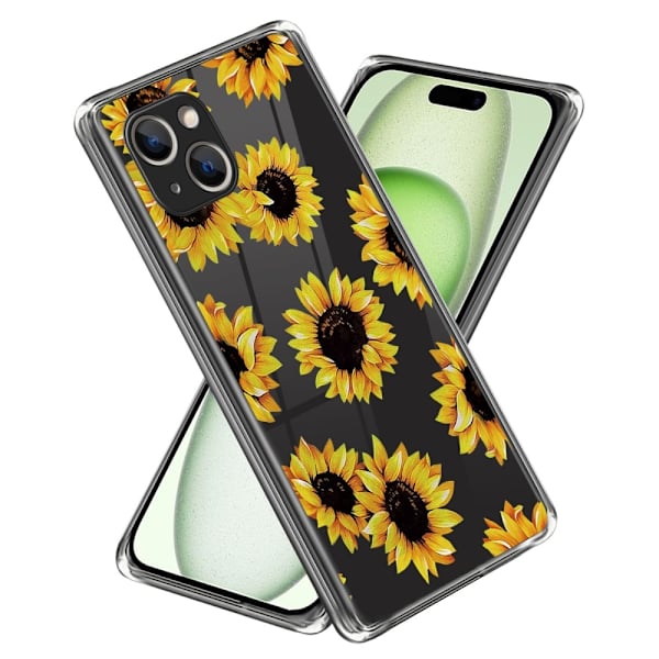 Deco iPhone 15 kotelot - Auringonkukat Yellow