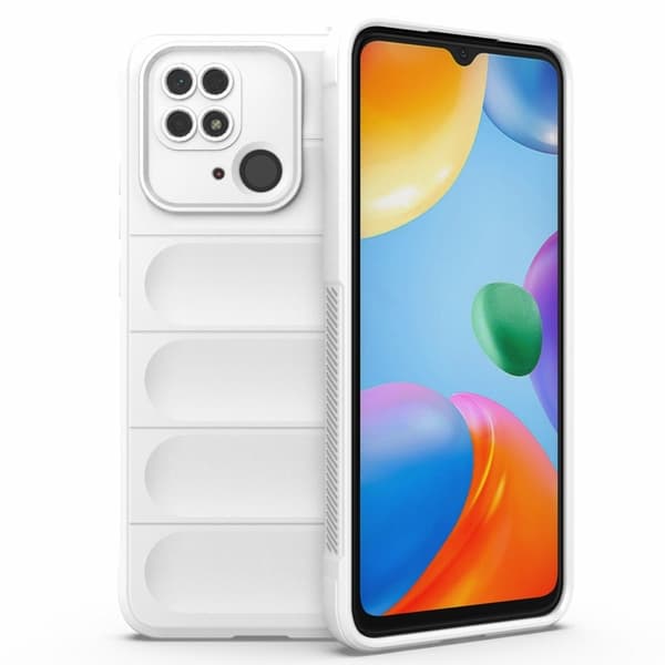 Blødt grebsformet cover til Xiaomi Redmi 10C - Hvid White