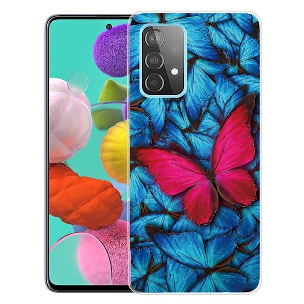 Butterfly läder Samsung Galaxy A23 fodral - Röd Röd