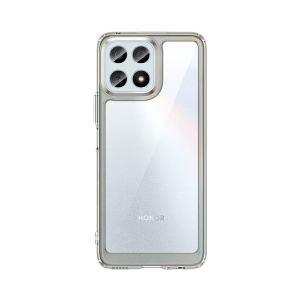Honor X30i / Honor X8 / Honor Play6T älykäs akryylikansi - Läpinäkyvä Harmaa Silver grey
