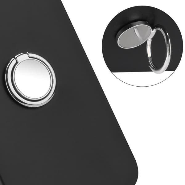 Samsung Galaxy S24 FE Case Kickstand Matte Flexible Phone Cover Magnetisk Car Mount - Sølv Black