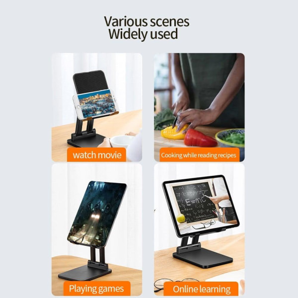 Universal foldable desktop phone / tablet stand - White Vit