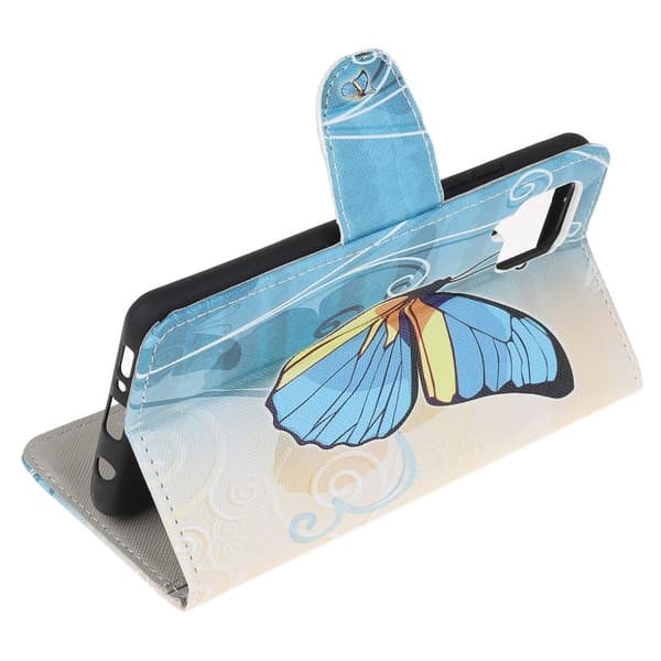 Wonderland Samsung Galaxy A42 5g Flip Etui - Blå Sommerfugl Blue