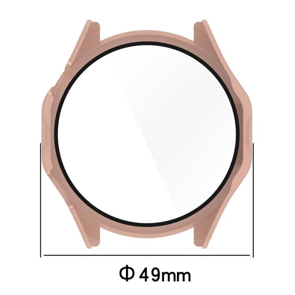 Huawei Watch GT 4 46mm Case Full Protective Hard Bump Resistant Cover with Tempered Glass Screen Protector - Midnight Blue Blå