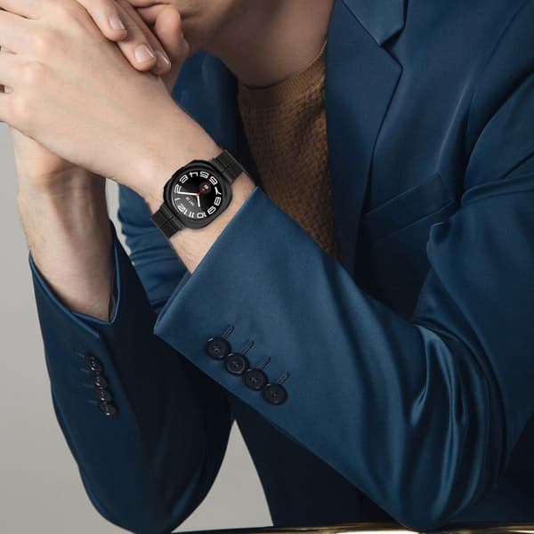 Samsung Galaxy Watch Ultra 47 mm håndleddsrem i rustfritt stål 22 mm - Svart Black
