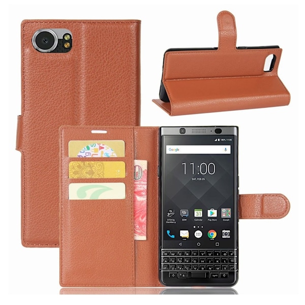 Classic Blackberry Keyone flip case - Brun Brown