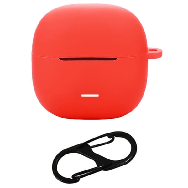 Xiaomi Redmi Buds 6 Lite Silicone Case Protective Cover With Carabiner - Red Red
