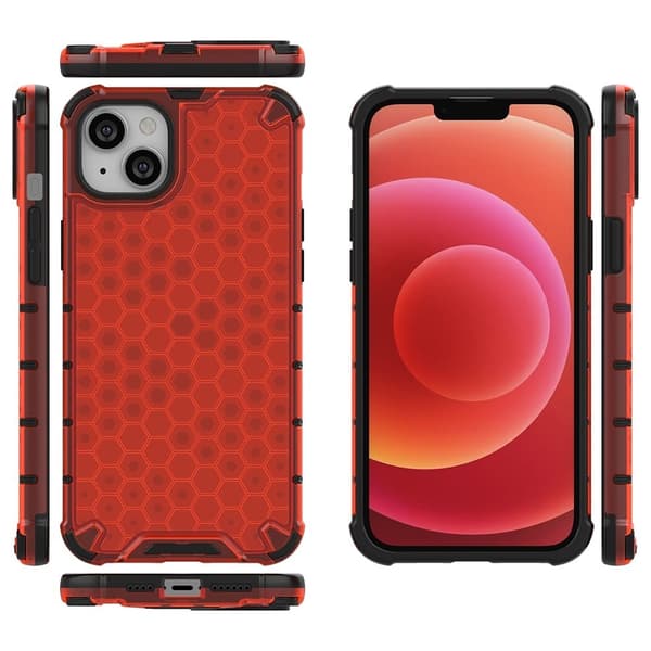 Bofink Honeycomb iPhone 15 Plus skal - Röd Röd