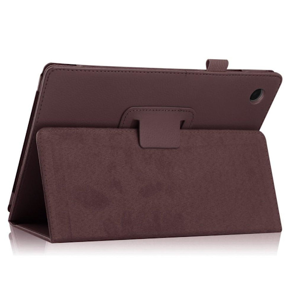 Taitettava kotelo, jossa on Lichi-kuosi Samsung Galaxy Tab A8 10.5 (2021) - Ruskea Brown