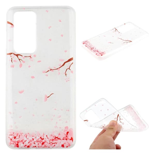 Deco Huawei P40 Pro kuoret - Putoavat Terälehdet Pink