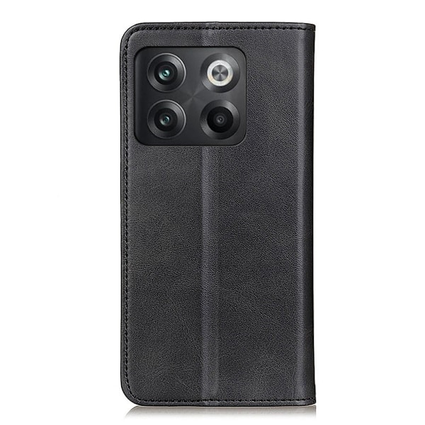 Lompakko-style Aitoa Nahkaa Läppäkotelo For OnePlus Ace Pro / 10t - Musta Black
