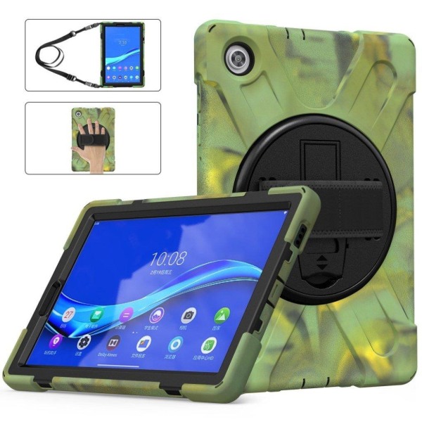 Lenovo Tab M10 HD Gen 2 360 graders kickstand + hybridfodral i silikon - Kamouflage multifärg