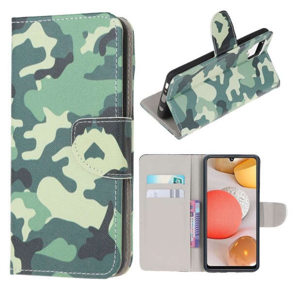 Wonderland Samsung Galaxy A42 5g Flip Etui - Camouflage Green