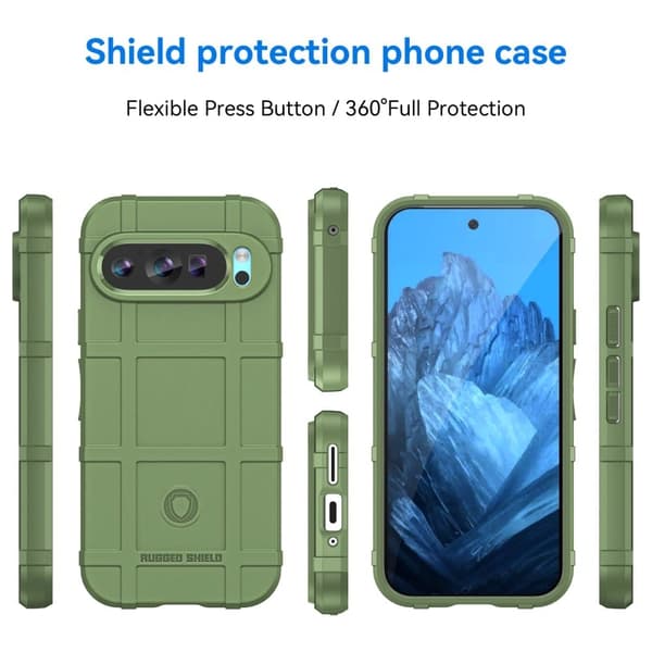 Rugged Shield Google Pixel 9 kotelot - Vihreä Green
