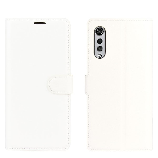 Classic LG Velvet Flip Etui - Hvid White