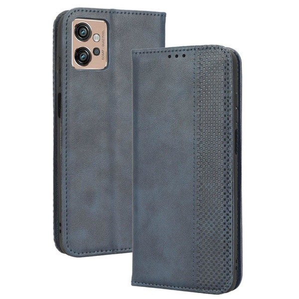 Bofink Vintage Motorola Moto G32 Læder Etui - Blå Blue