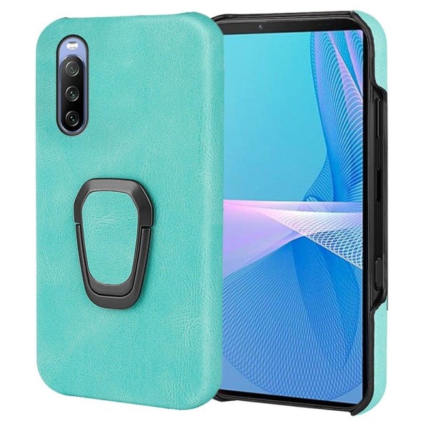 Shockproof leather cover with oval kickstand for Sony Xperia 10 Green