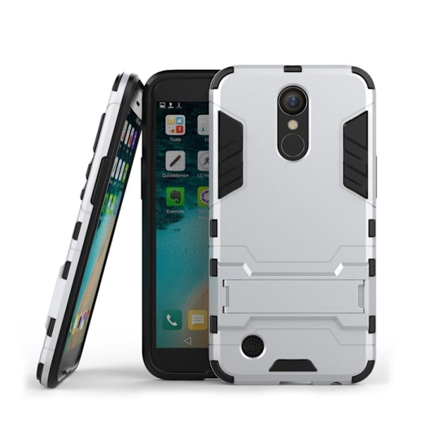LG K10 2017 Kul Guard TPU Etui - Sølv Silver grey