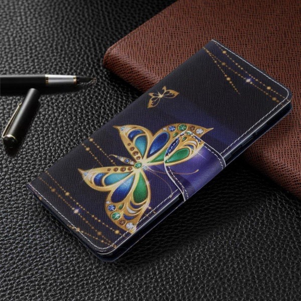 Wonderland Samsung Galaxy A71 etui – Guld Sommerfugl Multicolor