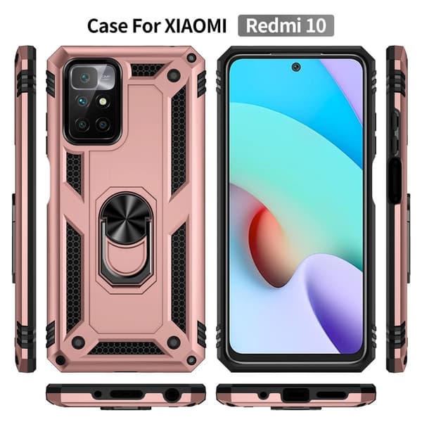 Bofink Combat Xiaomi Redmi 10 Suojakotelo - Ruusukulta Pink