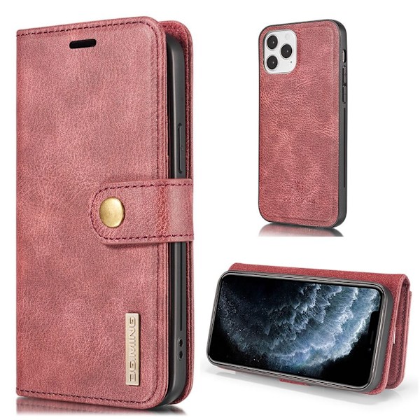DG.Ming iPhone 13 Pro 2-in-1 Lompakko Suojakotelo - Punainen Red