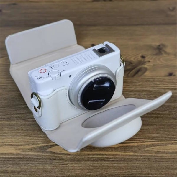Sony ZV-1F læderetui med skulderrem - Hvid White