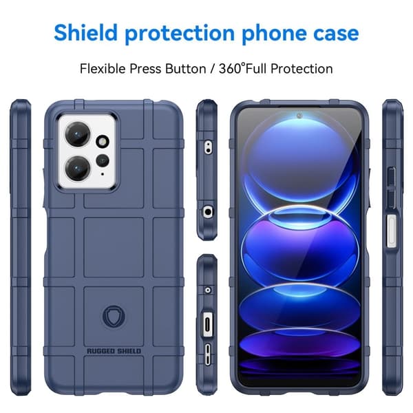 Rugged Shield Xiaomi Redmi Note 12 skal - Blå Blå