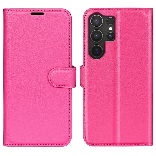 Classic Samsung Galaxy S25 Ultra flip etui - Rose Pink