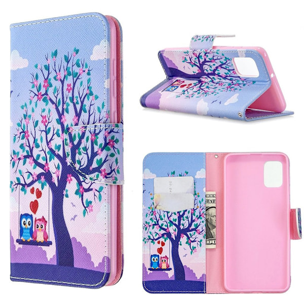Wonderland Samsung Galaxy A31 Etui - Træ og et uglepar Multicolor