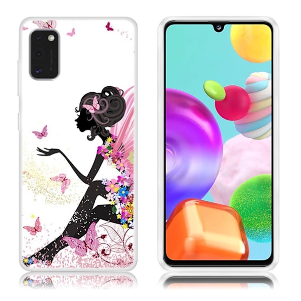 Butterfly läder Samsung Galaxy A41 fodral - Flerfärgad multifärg