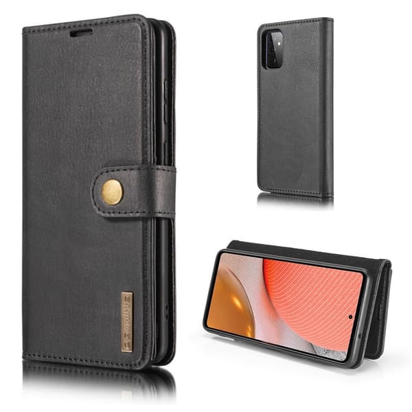 DG.MING Samsung Galaxy A72 5G 2-i-1 etui med pung - Sort Black