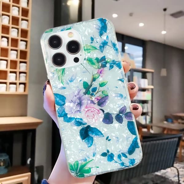 Marble design iPhone 12 Pro Max cover - Rose Blue