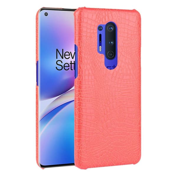 Croco kuoret - OnePlus 8 Pro - Punainen Red