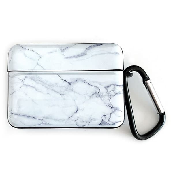 Airpods Pro-etui med marmormønster - Hvid White