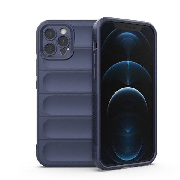Mjukt greppformat iPhone 12 Pro skal - Blå Blå
