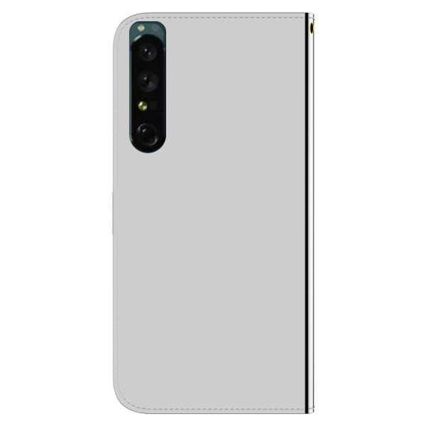 Mirror Sony Xperia 1 IV flip case - Hopea Silver grey