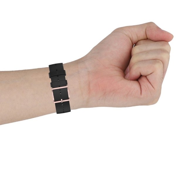 Silikoneurrem til Samsung Galaxy Watch 3 (41mm) / Active - Sort Black