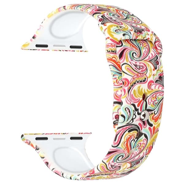 Apple Watch Serie 4 44mm mønstret urrem - Stil G Multicolor
