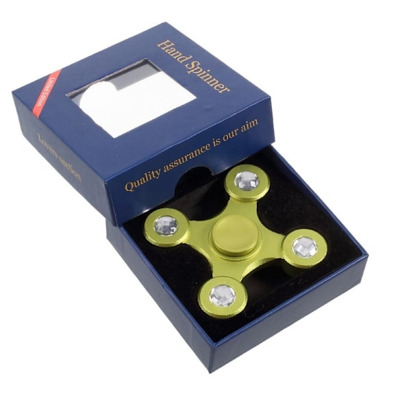 Edc Quadrangle Aluminiumslegering Fidget Spinner- Grønn Green