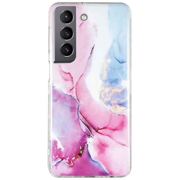 Marble Samsung Galaxy S22 Plus Suojakotelo - Pinkki / Sininen Multicolor