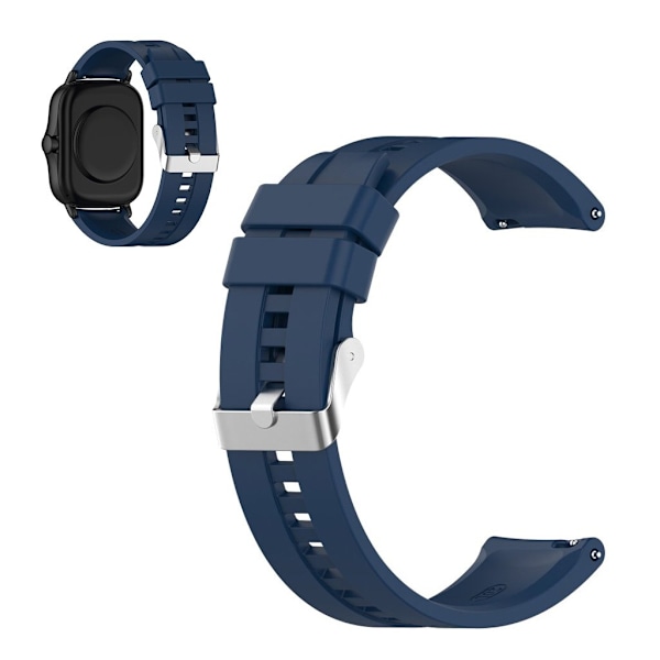 20 mm silikoneurrem til Amazfit GTS-enheder - Mørkeblå Blue