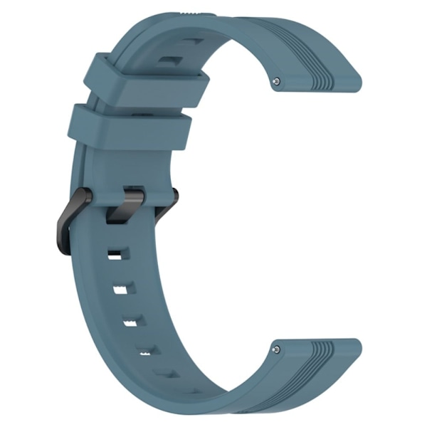 22 mm universal klockarmband i texturerat silikon - Mörkblå Blå