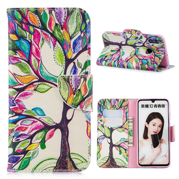 Wonderland Huawei P Smart 2019 Etui - Farvet Træ Multicolor