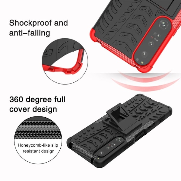 Offroad Suojakotelo Sony Xperia 1 Iv - Punainen Red