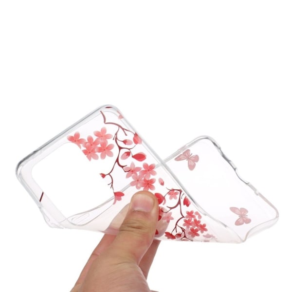 Deco Samsung Galaxy S20 Ultra kuoret - Perhonen ja kukat Red