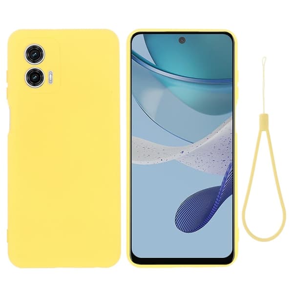 Matte Liquid silikone cover til Motorola Moto G53 - Gul Yellow